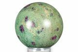 Polished Sphere Of Rubies In Fuchsite - India #342982-1